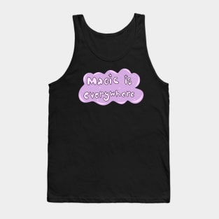 Magic is Everywhere, Purple and Pink Star Cartoon Doodle Cloud, made by EndlessEmporium Tank Top